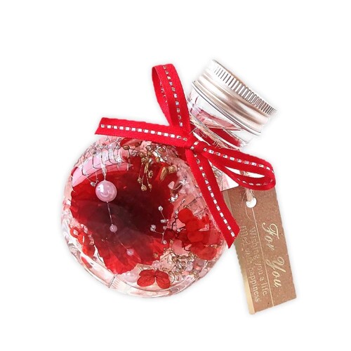 Lulu's ルルズ レッド カーネーション ハーバリウム プリザーブドフラワー ドライフラワー ボトルサイ..