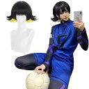 (NOKIJP) ブルーロック コスプレ 蜂楽 廻 コスプレ衣装 ウィッグ付き 蜂楽廻 サッカー ユニフォーム トレーニングウェア チームZ ばちら めぐる 伍号棟 一次選考 背番8番 ブルーロックラン