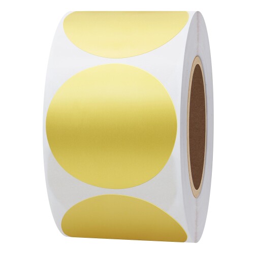 Hybsk カラーラベル 丸シール 38mm エンボスシール 丸 500枚 シール 丸 書類袋のオフィス用品オフィス..