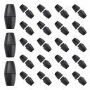 WANDIC 離脱クラスプ, 100個 黒のプラスチックビーズバレルコネクタネックレス用安全クラスプバックルストラップブレスレットDIY工芸品作り