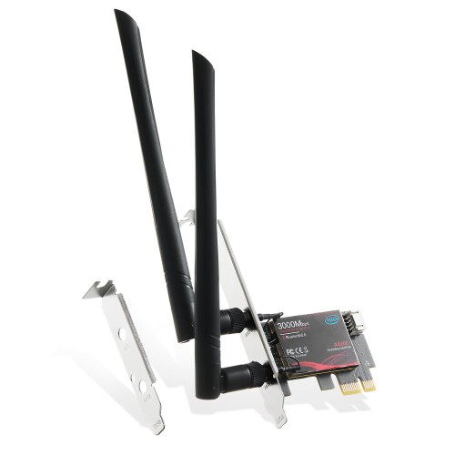 Binardat WiFi6J[h AX3000 PCIe WiFilbg[NA_v^[ Intel AX200`bv Bluetooth 5.0 fAoh 2.4GHz/5GHz OFDMA & MU-MIMO Windows 10/11