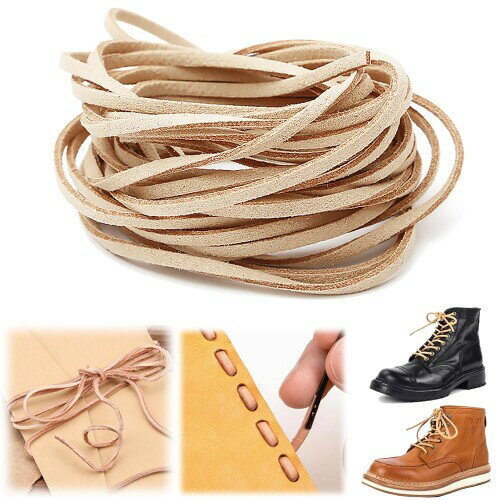 革紐 平革紐 牛革 レザーコード 1セット レザークラフト 紐 スエード 革ひもアクセサリーパーツ 長さ切断調節自由 DIYのハンドメイド 手作り材料 手工芸品 装飾品 革製品の作成と修理 野