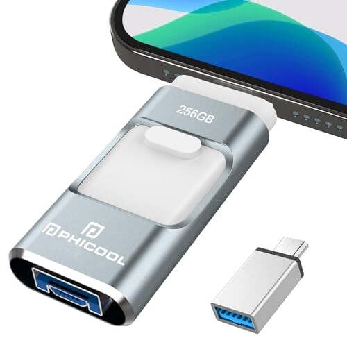 4in1 iPhoneΉ USB 256GB  obNAbv iPadΉ usb[ XCh iOS/Type-C/USB/Micro USB e X}z ʐ^f[^ۑ OtUSB Phone/PC/Macbook/iPadΉ eʕs O[