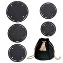 PH PandaHall バッグボトム バック用底板 レザー底 円底 5枚入り 5サイズ 底釘付 ニットバッグ 編みバッグ レザークラフト 手芸用トート 手作り...