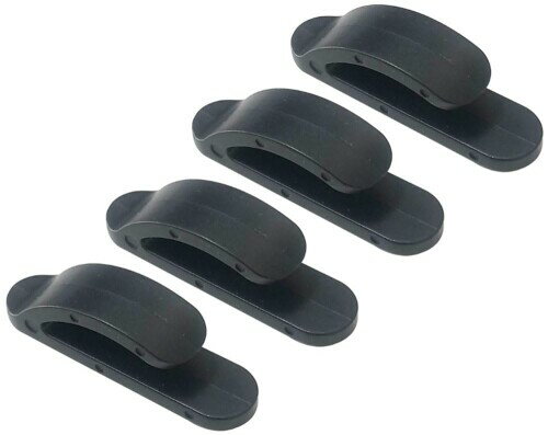 オーディオファン 車用 フック 強力粘着 ミニ レジ袋 ケーブルホルダー ブラック 4点セット 耐荷重約20..