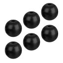 METALLIXITY ネジ付きボールノブ(30mm/1.18インチ)6個セット M8メススレッド鉄製インサート付きプラスチックボールレバーノブ - 機械ハンドルツール 交換用 黒