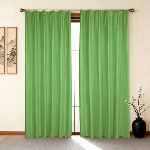 一?遮光カーテン2枚組 無地 厚手のカーテンは効果的な断熱 保温 防音 吸音 ファッションカーテンには形..