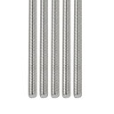 DTGN M6x1x80mm(DxPxL) 全ねじロッド 5個入り 機械に適用 304ステンレス鋼 右ねじロッド バースタッド シルバートーン