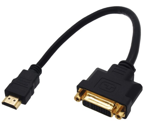 オーディオファン DVI-HDMI変換ケーブル HDMI ⇔ DVI-I 双方向 変換 1080P 20cm