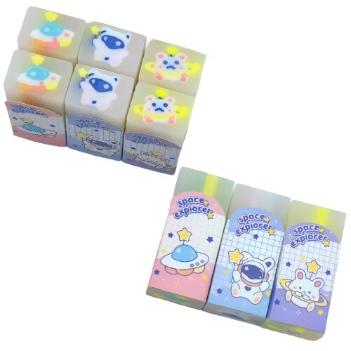 Mecyhomu消しゴムかわいい漫画の柄 ゼリー鉛筆消しゴムセット文房具ノベルティスクールオフィス子供子供学生DIY描画持ち運びに (NewAircraft)