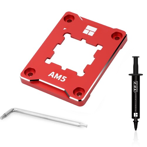 Thermalright AM5 SECURE FRAME RED CPUホルダー、補正曲げ防止固定フレーム、AM5フルフィット固定式ノーマーキングマウンター、AM5曲げ防止コンタクトフレーム、AM5セキュアフレーム、CPUクーラー標準装備 【専用CPUスロット】独占AM 5耐曲げ補正器、全アルミニウム陽極酸化ブラスト技術を採用し、全積層、無標識実装、圧力エッジが均一で、複数回装着してもCPUカバーを摩耗しない。 【絶縁マット】AM 5 CPUスロットサイズの正確な位置決め、絶縁保護脚付きで、熱伝導性シリカゲルがCPUに接触することによる容量を減らすことができる。 【抗酸化効果】全アルミニウム合金精密技術、表面酸化処理、周辺円形、傷付きにくく、入念に設計し、CPUに完璧に貼り合わせ、冷却器の重量を支え、CPUの曲がり、赤色版を防止することができる。 【インストールが便利】AM 5 CPUマザーボードスロットに適用し、L型ドライバを配置し、インストールが便利である。付属のTF 7 2 gシリコーングリースの熱伝導率は12.8 W/M.Kで、冷却器と組み合わせて使用することができ、CPU冷却効果を急速に増強することができる。手順に従って、またはビデオをインストールして操作すると、1ステップで正常にインストールできます。 【サポート仕様】製品サイズ:70(L)×54(W)×6(H)mm、AMD:AM 5マザーボードスロット、X 670チップセット、B 650シリーズのみサポート、重量:本体:20 g、全体55 g。 商品コード57066725749商品名Thermalright AM5 SECURE FRAME RED CPUホルダー、補正曲げ防止固定フレーム、AM5フルフィット固定式ノーマーキングマウンター、AM5曲げ防止コンタクトフレーム、AM5セキュアフレーム、CPUクーラー標準装備型番ASF Red-D1-JPカラーASF RED※他モールでも併売しているため、タイミングによって在庫切れの可能性がございます。その際は、別途ご連絡させていただきます。※他モールでも併売しているため、タイミングによって在庫切れの可能性がございます。その際は、別途ご連絡させていただきます。