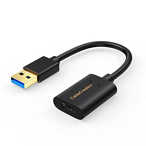 USB 3.0 to USB-C アダプタ, CableCreation Type A 3.0 (オス) - Type C (メス) 変換コネクタ USB A to C データ転送用変換ケーブル ラップトップ 壁面充電器PC Oculus Quest Link iPhone 15 iPhone15Pro Max等に対