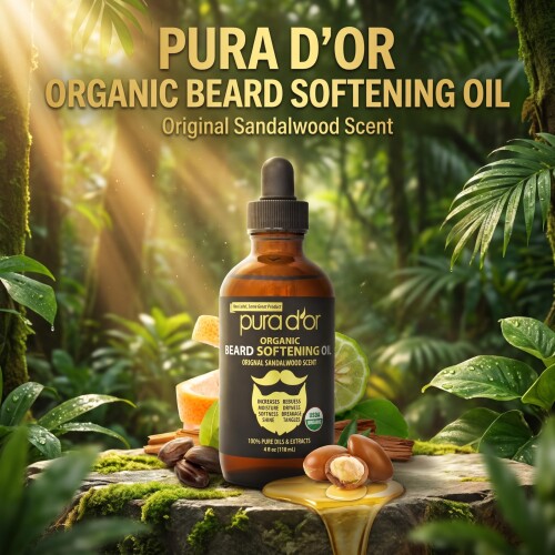 PURA D'OR プラドール（118ml（4液量オンス）USDAオーガニック認証 ひげオイル 100%ピュア ナチュラル 洗い流さないコンディショナー アルガン&ホホバオイル配合 あごひげ&口ひげのケア&メン almeria-secondstore-10905510 アルメリアセカンドストア サンプル画像2