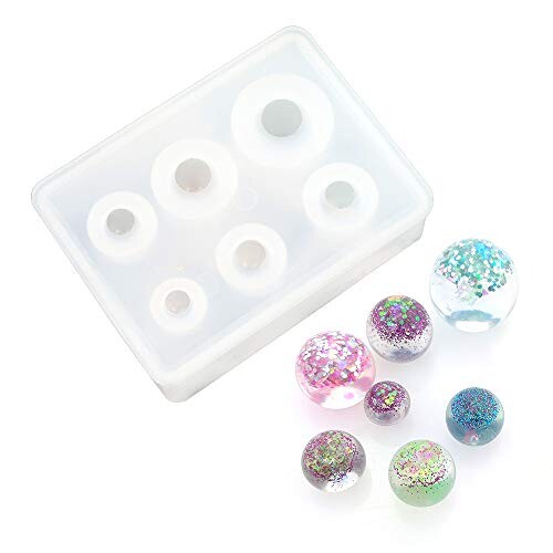 サムコス シリコンモールド 球体 レジン型 6サイズ ハンドメイド DIY 手芸 ツール アクセサリー