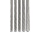 DTGN M10x1.5x100mm(DxPxL) 全ねじロッド - 5個セット - 機械用 - 304ステンレス鋼 右ねじロッド バースタッド - シルバー