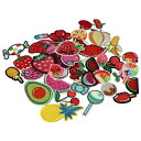 40PCS 刺繍フルーツパッチセット カラフルなフルーツシリーズ アイロン接着/縫い付け装飾パッチアップリケ 衣類、バックパック、キャップ、ジーンズ、DIY衣類...