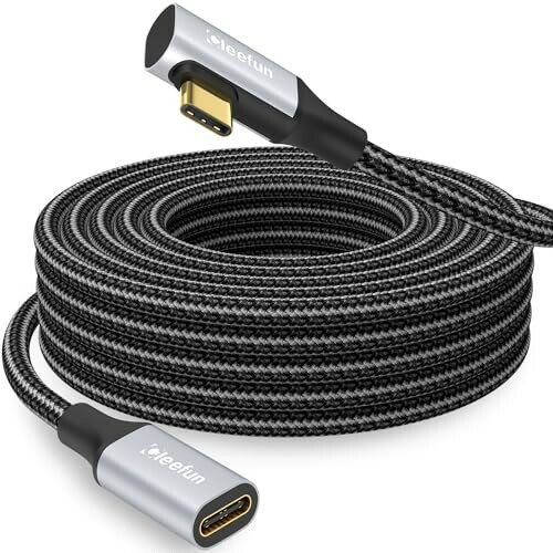 CLEEFUN USB C P[u L 3m ^CvC P[u L^ USB 3.1 Gen2(ő5Gbps) Type C P[u 100W/5A PD}[d p C^Cv R[h  ϋviCbvgbv/^ubg