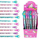 Tiny Mills 24ピース ユニコーン スタッカブル プッシュ ペンシル セット 消しゴム付き ユニコーン ピンク 誕生日パーティー ギフト 景品 カーニ...