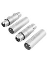 XLR,CableCreation (2セットあり) XLRオス-オス&XLRメス-メス3ピン(3PIN)アダプタ、キャノンコネクタ xlr変換プラグ ステレオミニプラグ マイクロフォン対応 ミキサー シルバー
