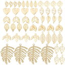 PH PandaHall 葉っぱ柄 ペンダント 13種 透かしチャーム 植物シリーズ リーフ柄 アクセサリーパーツ 可愛いチャーム ネックレスブレスレットイヤリ...