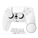 JYXETOV PS5 コントローラー カバー + 収納バッグ(27オプション)、無料の8ボタンキャップ、シリコーン保護、オリジナルの充電器で充電できます、滑り...