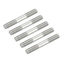 METALLIXITY 両端ねじ スタッドボルト 両端ねじ付きロッドボルト M5ねじ 40mm長さ 5本 304ステンレス鋼 家庭修理用