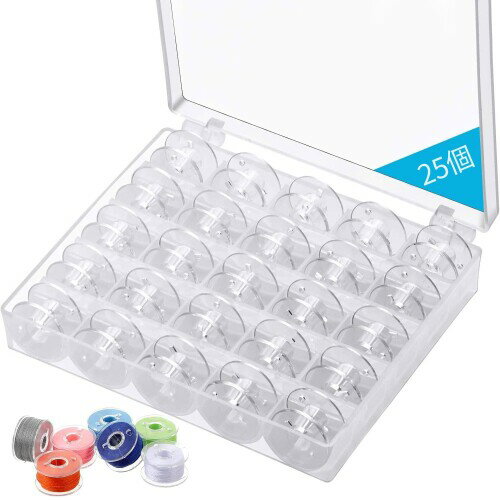 ボビンケース 25個セット ボビンケース ボビン整理器 家庭用 ミシン 用 スプールホルダー プラスチック..