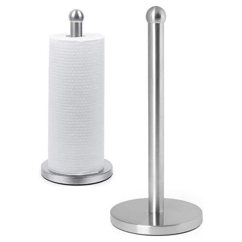 I'm so happy キッチンペーパーホルダー スタンド 縦置き 片手で切れる ステンレス タオルホルダー おしゃれ(3)