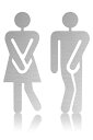 Tierneys トイレサイン プレート トイレマーク お手洗いサイン ピクトグラム ピクトサイン 男女セット ステンレス製 シール付き (Silver)