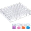 30個セット Kalolary 15mlプラスチックビーズ収納ケース ビーズ 収納ボックス 小分け丸ケース アクセサリーケース 化粧品用小分け容器 詰め替え容器 クリームケース 化粧品用小分け容器