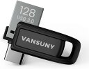 Vansuny USBメモリタイプC 128GB USB 3.0 デュアルフラッシュドライブ 超高速データ転送 読取り最大150MB/s 超小型 回転設計 防水 Type-C USBメモリ128ギガ (ブラック)