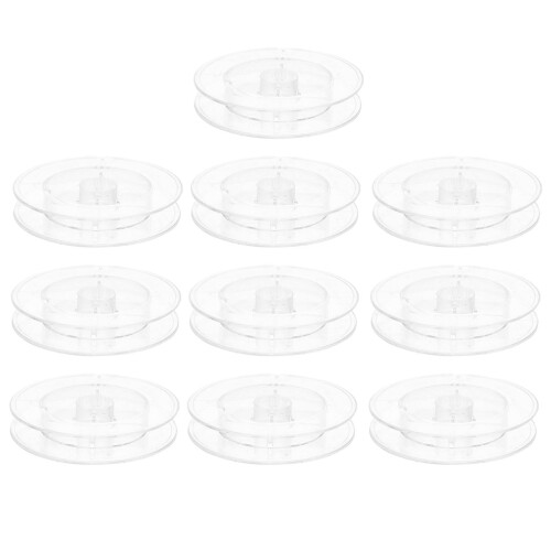 Lurrose 10個入りプラスチックスプール 糸巻きボビン ミシン糸・コード・ワイヤー巻き取り用 手芸・裁..