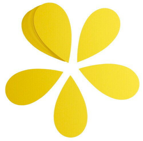ディスプレイカード 花びら しずく （黄色） 100枚入