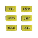 XILIWU USEDマーカー 6枚入り アクリル製 対戦用 3.5×2cm 厚さ3mm 防水 (USED(イエロー))