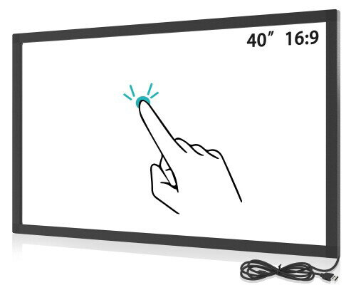 Senisway 40 ޥå 10ݥ IR Touch Sreen С쥤󥿥饯ƥֳåե졼ࡢɥ饤Сե꡼ USB󥿡եդ