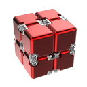 インフィニティキューブ Infinity Cube マジックキューブ MagicCube 立体パズル インフィニティ フィジェット キューブ 大人向けゲーム 頑丈で重い 減圧おもちゃ 持ち運び (DIY版 レッド)