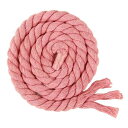 カラー綿ロープ 直径8mm/10mm/12mm/20mm 綿ロープ3ツ打 10M/20M 柔らか 太い 手芸用 天然 コットンロープ 手作り インテリア 飾り DIY (ピンク 10mm/20M)