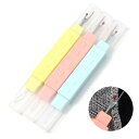 EsiFare 3個セット 糸通し器 2 in 1針糸通し器 ピンク*1 +黄色*1+青*1 保護ケース付き 手芸 衣類修理用のファッショナブルな裁縫ツール ポ...