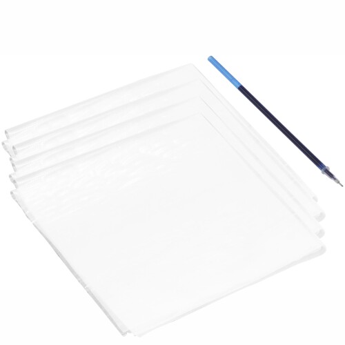 オーディオファン 推しぬい 刺しゅう用水溶性シート 4枚入りペン付き 透明フィルム 水でとける 書き写..