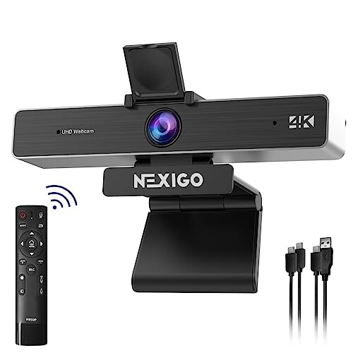 NexiGo Zoom認定、 N950P 4Kズーム可能ウェブカメラ リモコンとソフトウェアコントロール、ソニー Starvisセンサー、5Xデジタルズーム機能、Pro ウェブカメラにデュアルステレオマイク搭載、Zo
