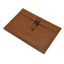 お手入れいらずの リサイクルレザー 綴じ紐付 A5サイズ 封筒 書類入れ (キャメル)