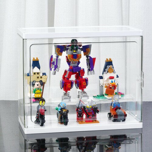 Keilend フィギュアケース 前開き可能 コレクションケース 透明 アクリルケース 積み重ねる可能 フィギ..