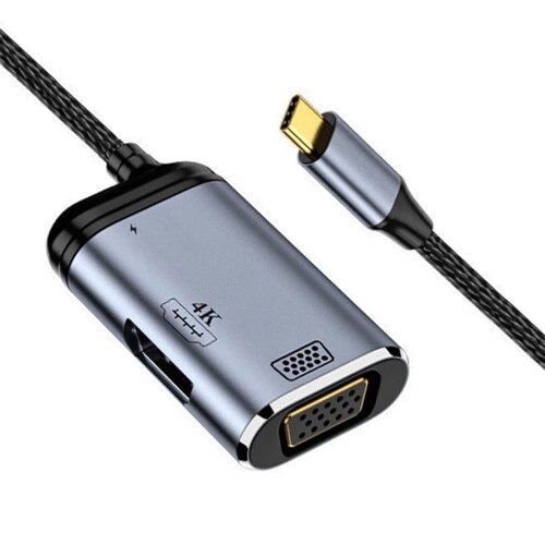 HDMI VGÃRo[^[HDTV̑d`l̕\A_v^[ւNFHK USB-C̃^CvC͏PD 100W̃p[|[gtĂ4K 60hz 1080p\