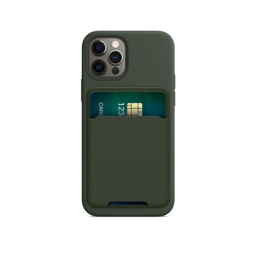 FRTMAマグネットカードホルダーは、アイフォン 12/プロ/マックス/ミニに対応しています。金庫用のシリカゲルカバー磁気財布カバー（キプロスグリーン）に適用されます