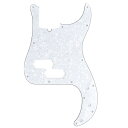 Musiclily Pro 13穴プレシジョンベースピックガード4弦American Precision Bass用、ホワイトパール4P