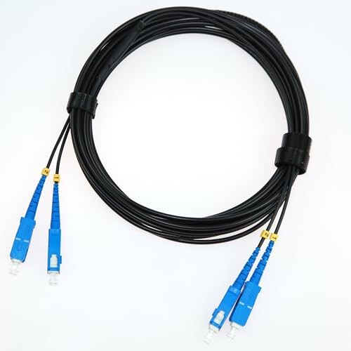 SC UPC屋外/室内シース光ファイバケーブルデュプレックス9/125単一モード光ファイバジャンパ光ファイバネットワーク接続用光ファイバジャンパ (SC UPC-SC UPC 20m)