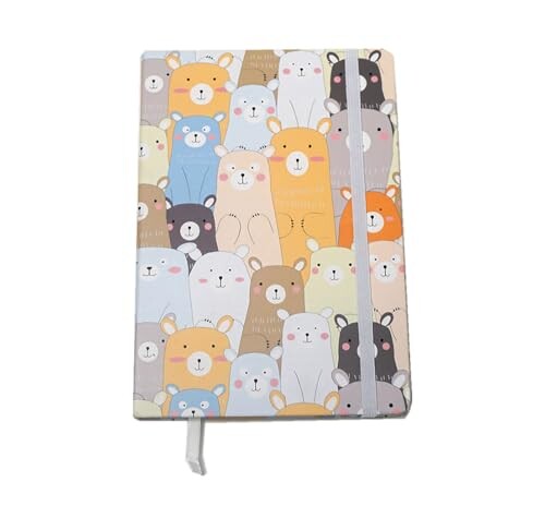 Clapoyis ノート A5 横罫 14.5X21 cm クマ メモ帳