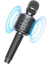 MetFut カラオケマイク 高性能 Bluetooth ワイヤレスマイク スピーカー内蔵 カラオ練習 一体型 3000mAh充電式 エコー調整/デュエットモー...