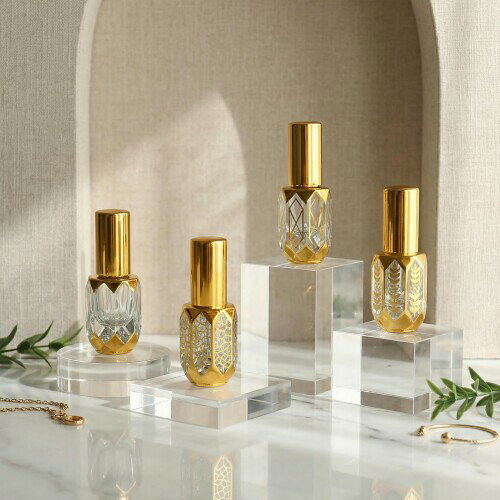 BRMM MIA 香水アトマイザー 10ml 4個セット ガラスボトル 香水瓶 詰替用瓶 毎日の持ち運び 香水スプレーボトル 旅行用品 香水噴霧器 旅行携帯便利 (金のボトル) almeria-secondstore-10906057 アルメリアセカンドストア サンプル画像3