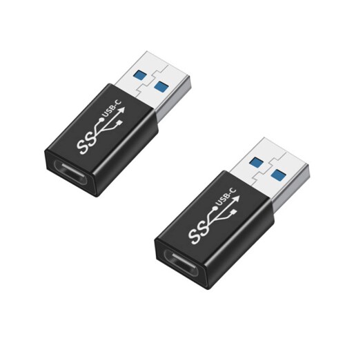 USB Type C (メス) to USB A 3.0 (オス) 変換アダプタ (2個セット)YITONGXXSUN 対応 USB 3.0 高速データ転送変換 タイプc iPhone 11 12Mini Pro Max/MacBook Pro/Air/iPad Pro 2020/Surface/Sony 充電器 に対応